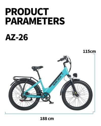 BURCHDA AZ26 26 Zoll Elektrofahrrad E-CityBike 48V20Ah Fat Reifen 45km/h MTB - Bild 16 von 17