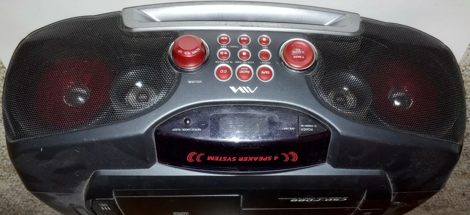 Aiwa CSD-FD88 CD-R/RW AM/FM Stereo Radio Cassette Tape player Recorder Boombox - Image 4 of 4