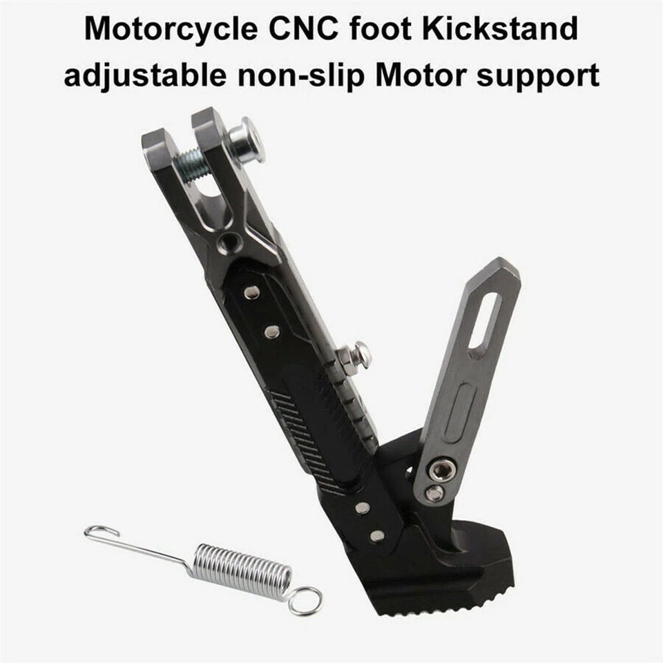 Motorcycle Center Kick Stand Adjustable CNC Aluminum Alloy Support Fall Protect - Image 3 of 4