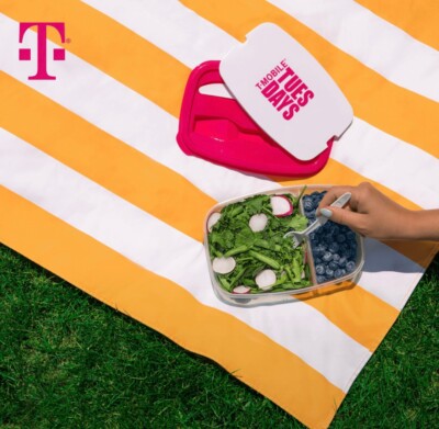 T MOBILE Lunch Container Box w/ Utensils (Fork and Knife) (LOT OF 2) + FREE SHIP
