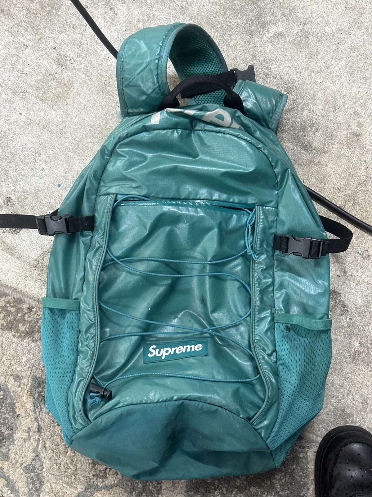 Sac à dos sac sarcelle Supreme FW17 Ripstop nylon 3M
