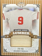 MANNY TRILLO 2022 Leaf Lumber JUMBO Game Used BAT PATCH Relic #/40 Phillies Cubs