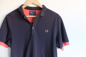 black and red fred perry polo
