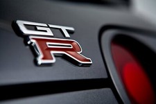 Cars nissan gt r back logo Desk Mat Stitched