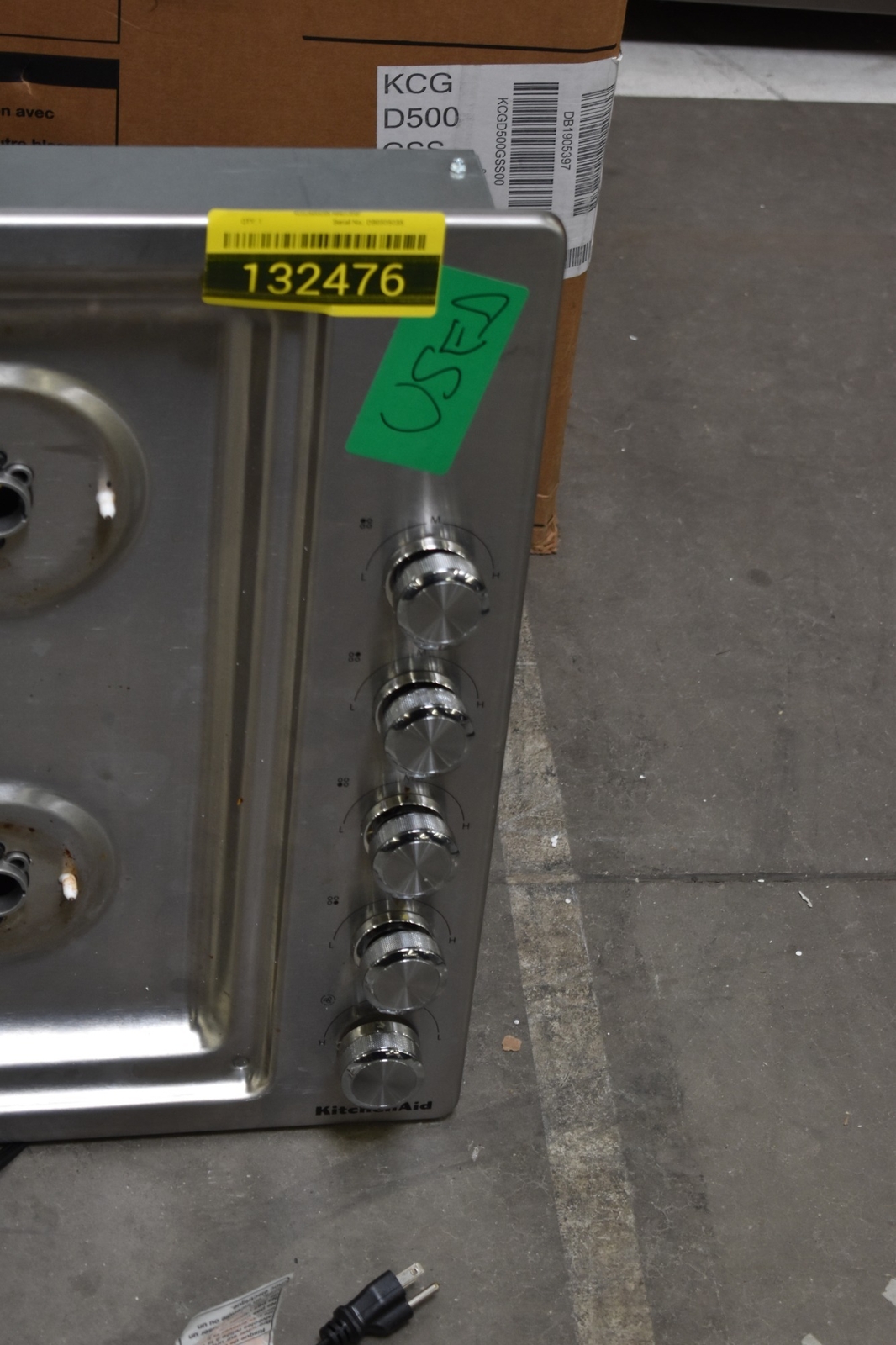 KitchenAid KCGD500GSS 30" Stainless 4 Burner Downdraft Gas Cooktop 132476 eBay