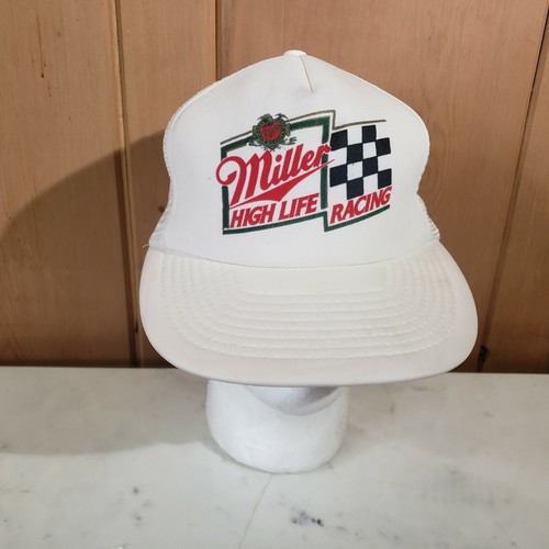 Vtg Miller High Life Racing Mesh Foam 
