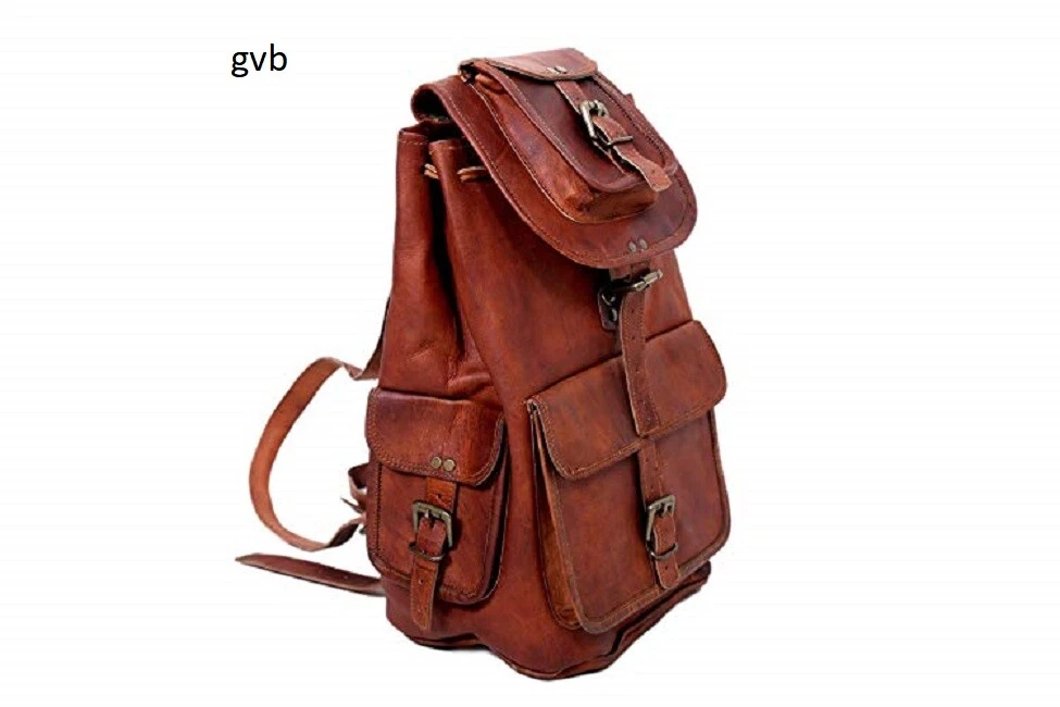 VIP Men's Womens Leather bag Laptop Backpack Computer Notebook School Travel Bag