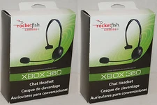 2 x RocketFish XBOX 360 Live Gaming RF-GXB1301 Chat HEADSETS Noise Reducing Mic