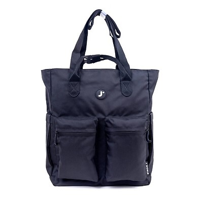 JWorld Timo 12" Tote - Black: Gender Neutral Work Bag, Recycled Water