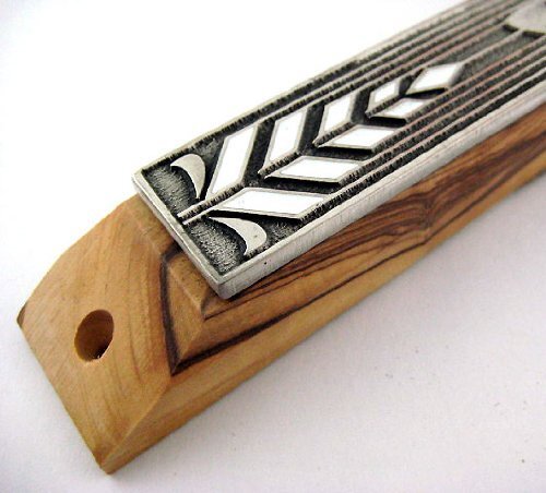 YourHolyLandStore Olive Wood Mezuzah with Shema Israel Scroll - Picture 3 of 4