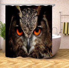 Owl Print Waterproof Shower Curtain Sets Mildew proof Bathroom Decor Curtain 70"