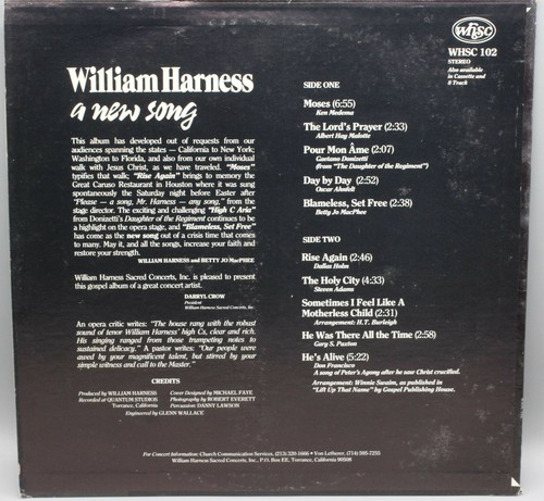 William Harness In Sacred Concert - A New Song - WHSC Records   - Picture 2 of 4