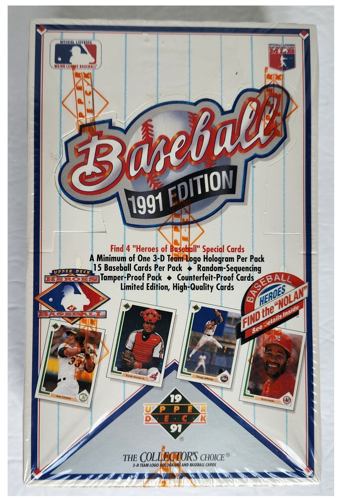 1991 Upper Deck Low Baseball Box (36 packs) Find The Nolan