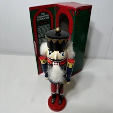 The Enchanted Nutcracker Ornamental Wood Christmas Nutcracker with Original Box