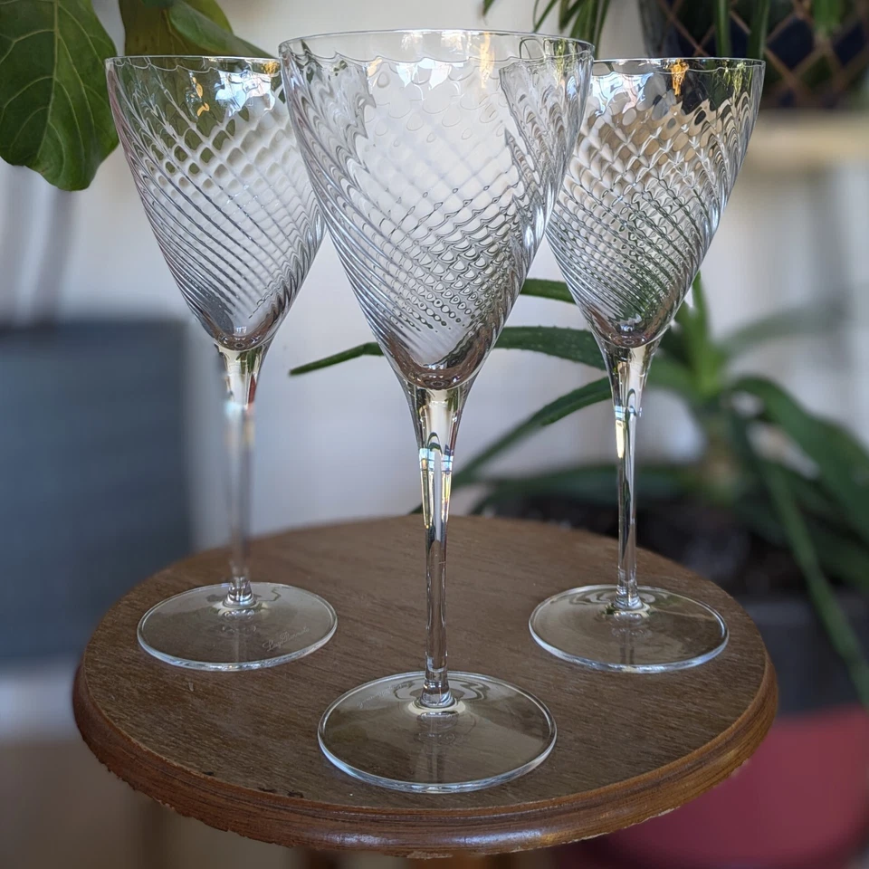 Repuesto Luigi Bormioli HYPNOS Vino Tinto 9.5" Vidrio Óptico Remolino 2013-16 Italia Foto 3 de 4