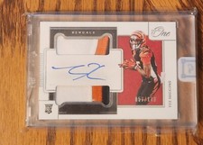 2020 Panini One Football Rookie Dual Patch Auto  /149 Tee Higgins
