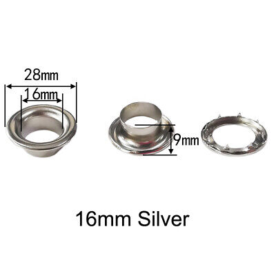 QLOUNI 500 Pack 3/16 Silvery Metal Grommets Eyelets, 5mm Hole Self Backing  Eyelets for Bead Cores, Clothes, Leather, Canvas