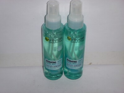 (2) GARNIER Skin Active Hydrating Facial Mist with Aloe Juice -4.4oz each