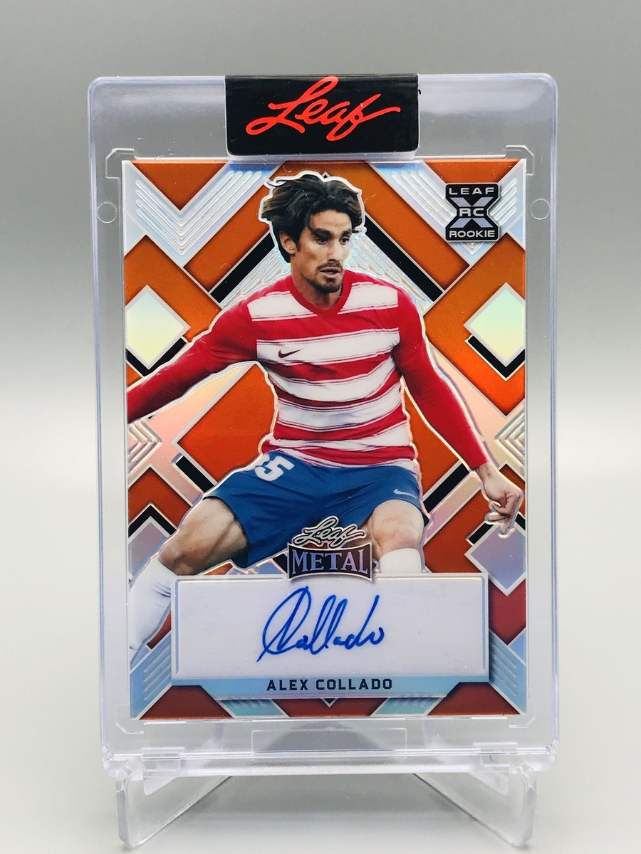 2022 Leaf Metal Soccer Auto Orange Prism Alex Collado XRC
