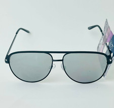 Fashion Sunglasses For Men, Aviator Reflective, 100 UVA/UVB Protection, Black 