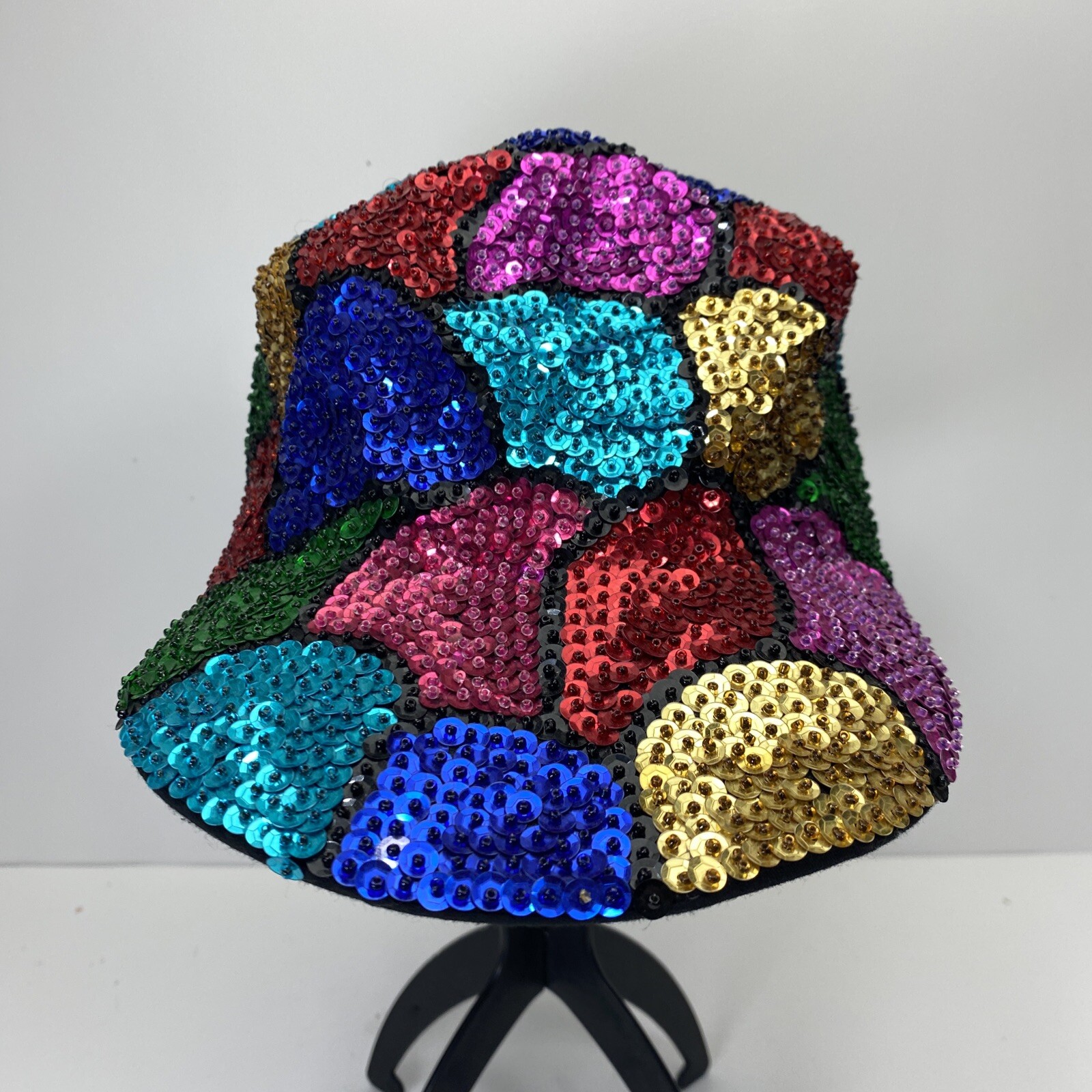 All Sequins AOP Bedazzled Baseball Cap Pebble Pat… - image 1