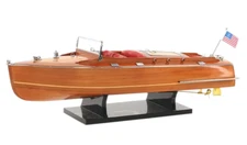 Chris Craft Runabout Wood Model 24" Classic Mahogany Racing Speed Boat New