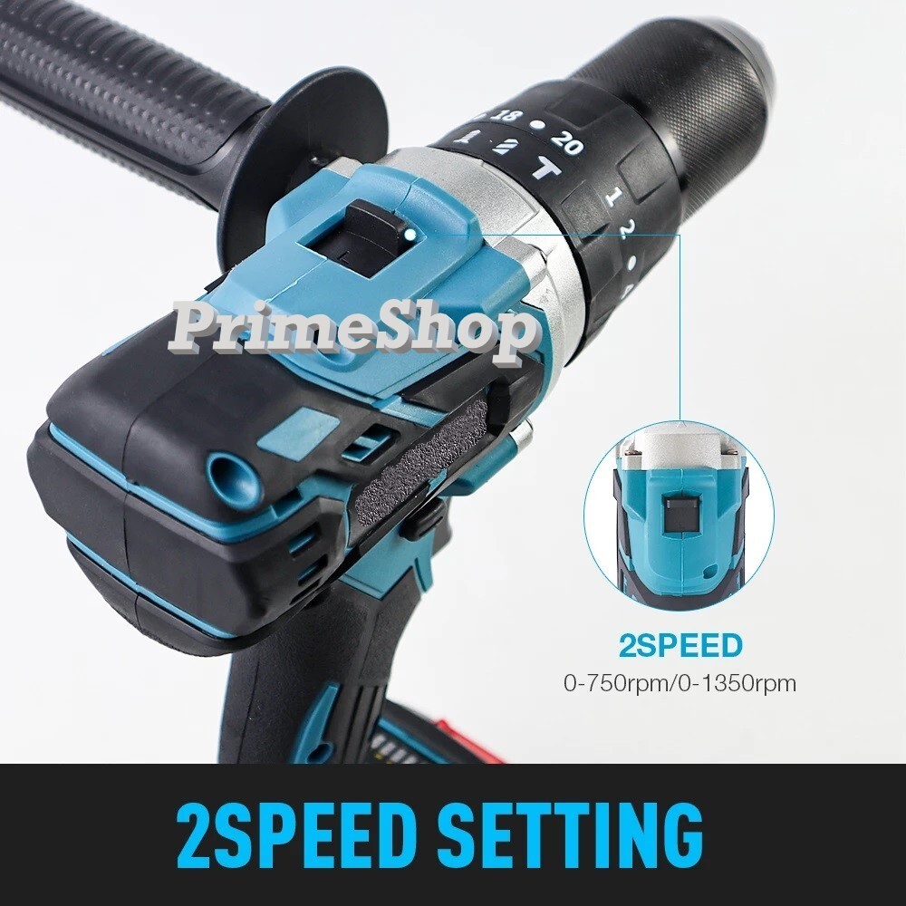 Trapano avvitatore a percussione senza spazzole mandri.13mm in metallo 6.0A 68v. foto 3