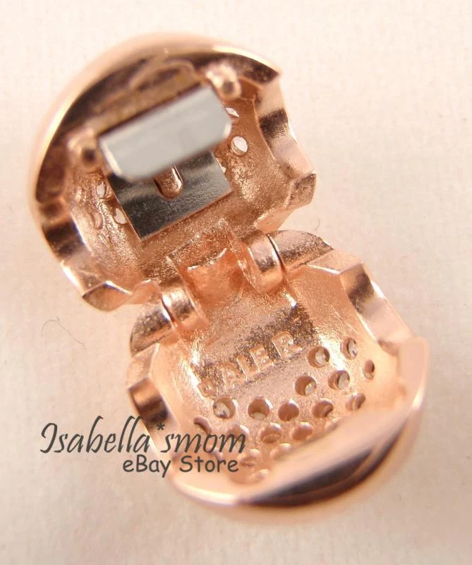 Love Di My Vita Autentico Pandora Rosa Placcato Oro Cuore Clip Ciondolo 781053CZ - Immagine 3 di 4