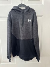 Under Armour Boys ColdGear 1/2 Zip Hooded Sweatshirt, Size Youth Lg
