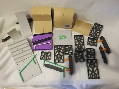 Tech Deck Skate Park Pieces Lot Ramps, Rails, Stairs, And More 