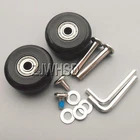 Luggage Suitcase Replacement Wheels OD 40 (1.57") ID 6 W 18 Axles 35 Repair Set