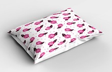 Fodera Cuscino Moderno Cuscino Decorativo Romantico Rosa Motivo con Puntini Arte