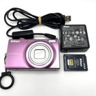 [ Excellent ] Nikon COOLPIX S6100 Compact Digital Camera Pink w/Charger Battery