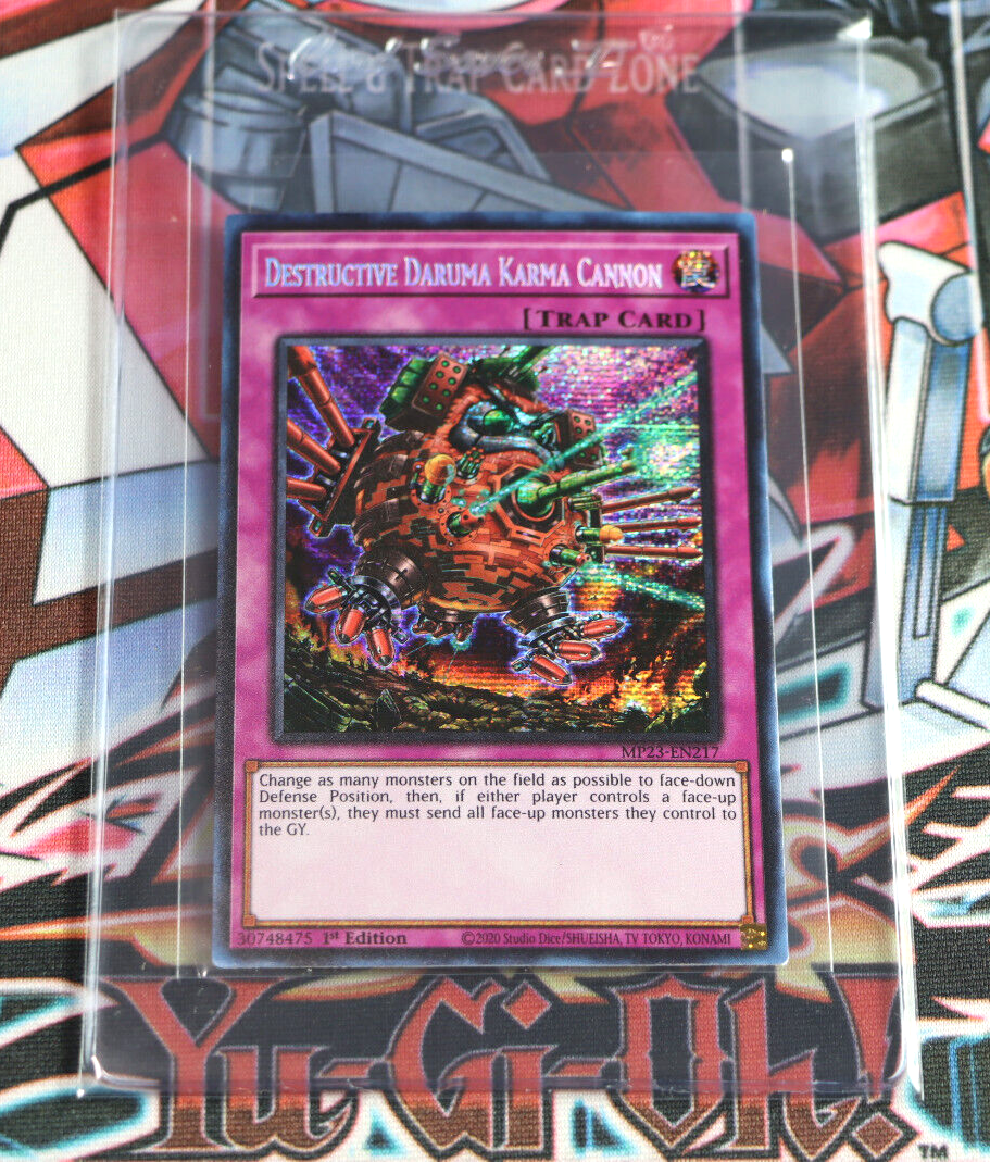 デカモン　トウマ YuGiOh Trap Destructive Daruma Karma Cannon MP23-EN217 Prismatic