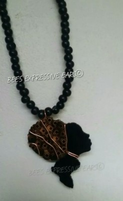 Exclusive Dainty but bold statement Mama Africa pendant -Bee's Expressive Ears  