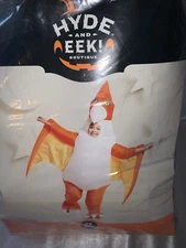 Hyde and Eek Boutique Orange Inflatable Pterodactyl Dinosaur KIDS Costume NEW