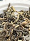 Vtg Mixed Lot 2.2 lbs of Brass & Steel Eye Hooks Rustic Steampunk Salvage Door — photo 3