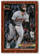 2026 Topps #T91-24 Dylan Beavers RC - 1991 35th Orange Crackle Foil #/25