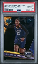 2023-24 Bowman University Chrome Sapphire Mikaylah Williams Black /10 PSA 10 LSU