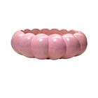 Vintage Hull USA Pink Ribbed Console Bowl Planter Mid Century Pottery 154-10