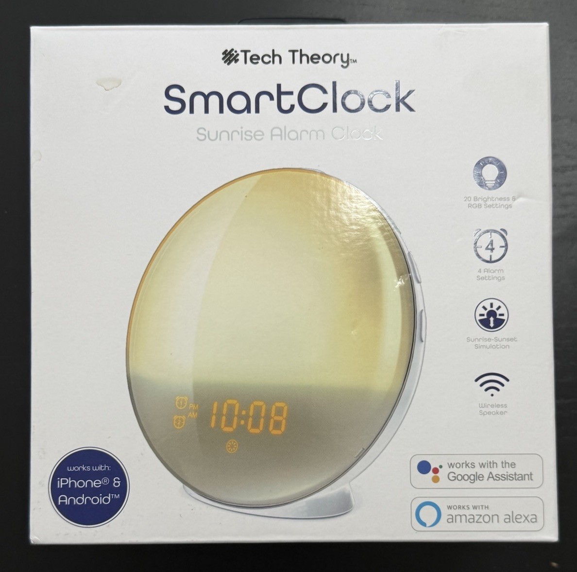 Tech Theory Smart Clock Sunrise Alarm Clock | Google & Alexa | i Phone & Android featured image