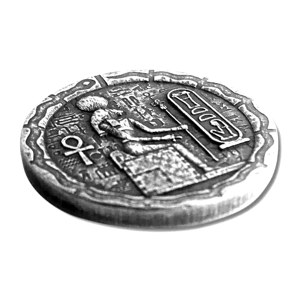 銀貨 バステト キャット 1/2oz 純銀 999 エジプト 保証書付き 1/2 oz Silver Egyptian Cat Goddess Bastet Round | Monarch