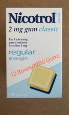Nicotrol Nicotine Gum 4 MG Classic Flavor 12 Boxes 1260 Pieces - Exp 03/2027