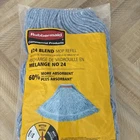 Rubbermaid Commercial Products #24 Blend Mop Head Refill. Factory Sealed Blue