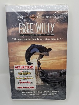 Warner Bros. VHS Free Willy 1st Print 1993 Sealed NEU