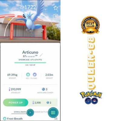 Pokémon Go - Shiny Articuno BG PokePark KANTO - Trade Registered - Available