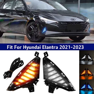 Daytime Running Light Fog Day Driving Lamps For Hyundai Elantra 2021 2022 2023