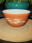Vintage PYREX Harvest Wheat Mixing Bowl #401 RUST COLOR
