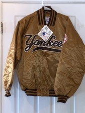 VINTAGE RARE NEW YORK YANKEES LARGE GOLD JACKET BRAND NEW