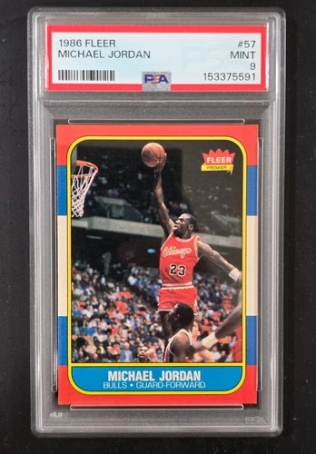 New Listing🔥 1986 FLEER MICHAEL JORDAN #57 ROOKIE RC CARD MINT PSA 9 🔥